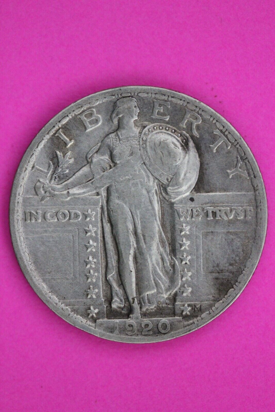 1920 P Standing Liberty Silver Quarter Semi Key Date Coin Exact Coin In Pic 46