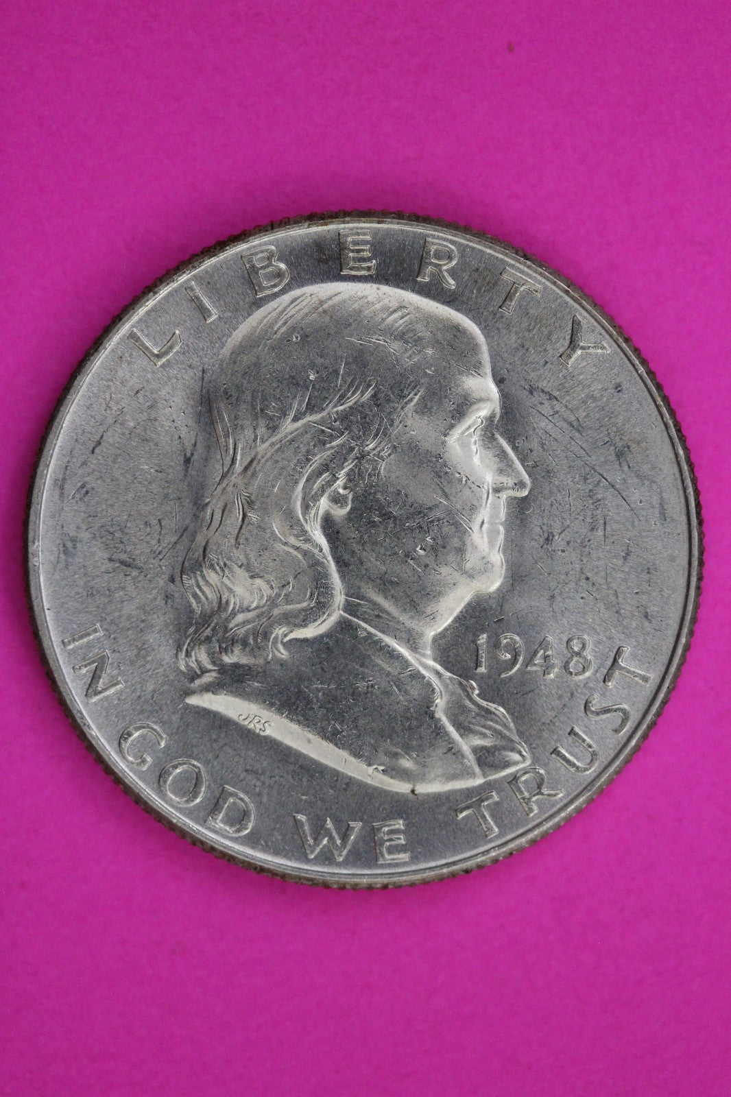 1948 P FBL Full Bell Lines Ben Franklin Half Dollar Silver Coin Authentic 1798