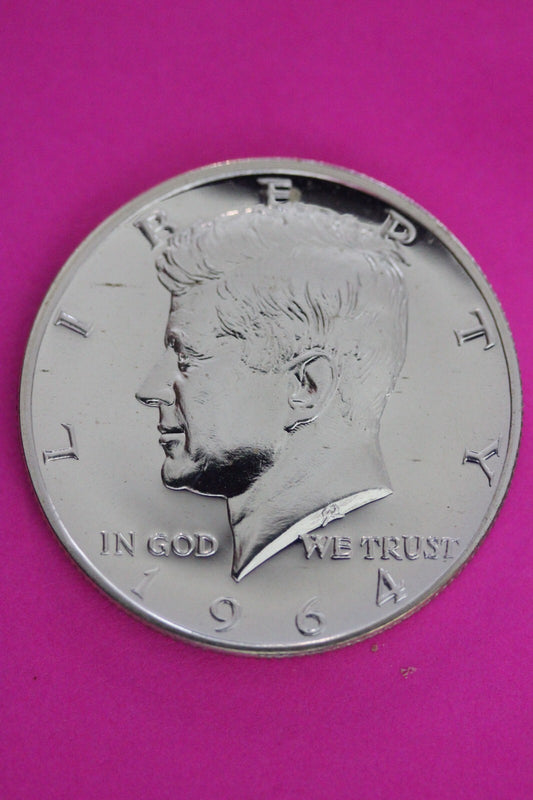 Accented Hair 1964 Proof John F Kennedy Silver Half Dollar Milk Spots N461