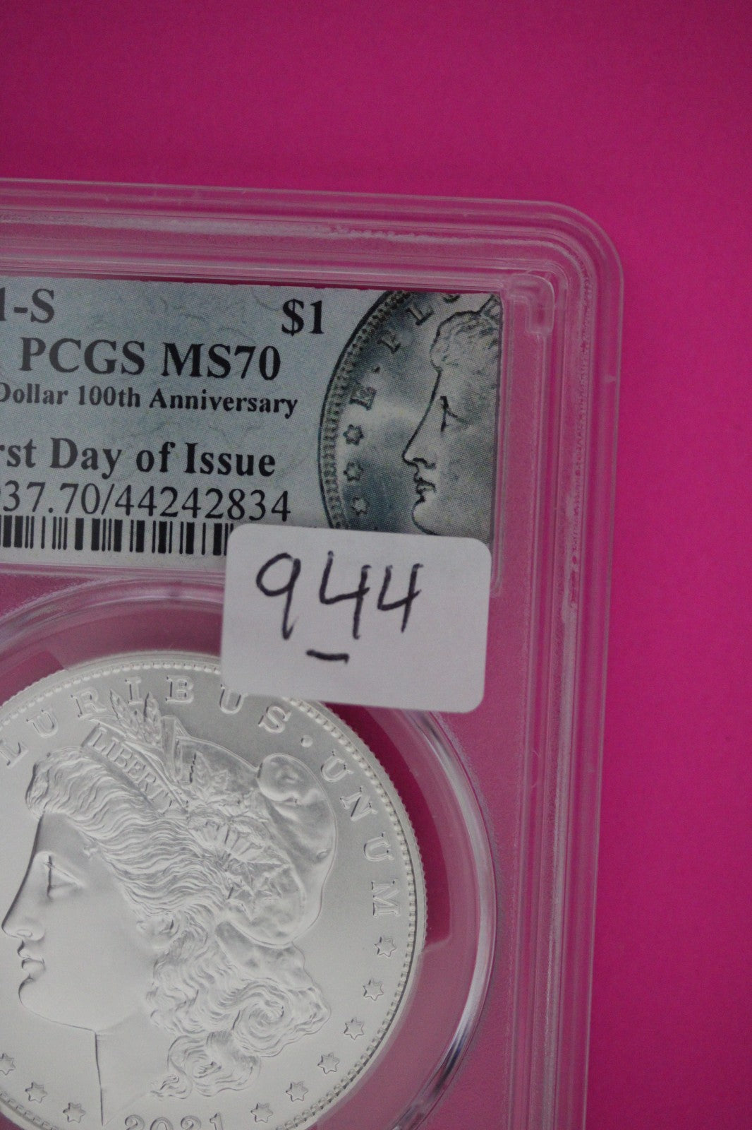 RARE 2021 S MS 70 Morgan Silver Dollar 1rst Day Issue PCGS Graded Authentic 944