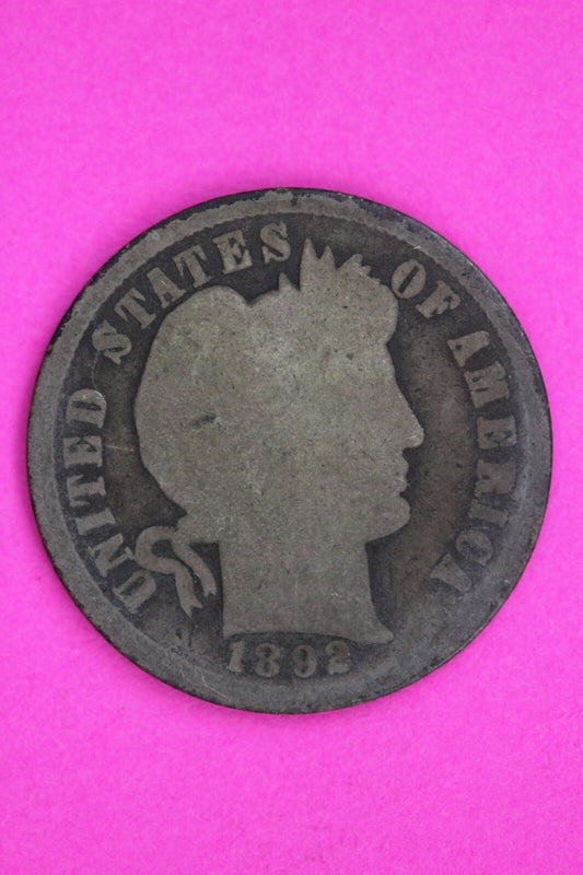1892 S Barber Liberty Dime Silver Coin Guaranteed Authentic & Genuine 1547