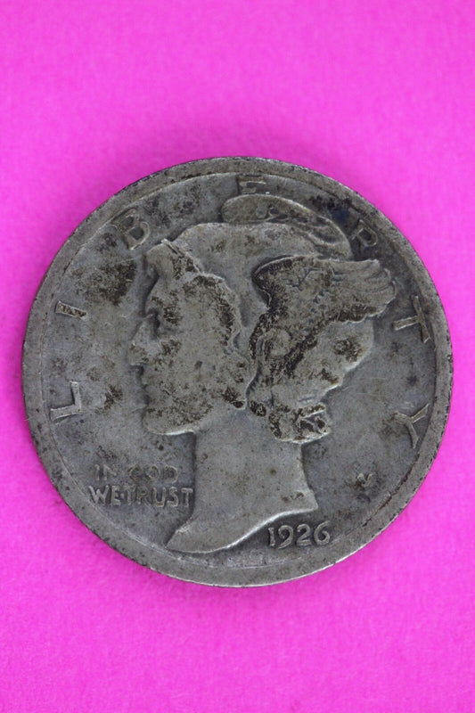 1926 S Mercury Winged Liberty Dime Silver You Get Same Coin In Pics 39