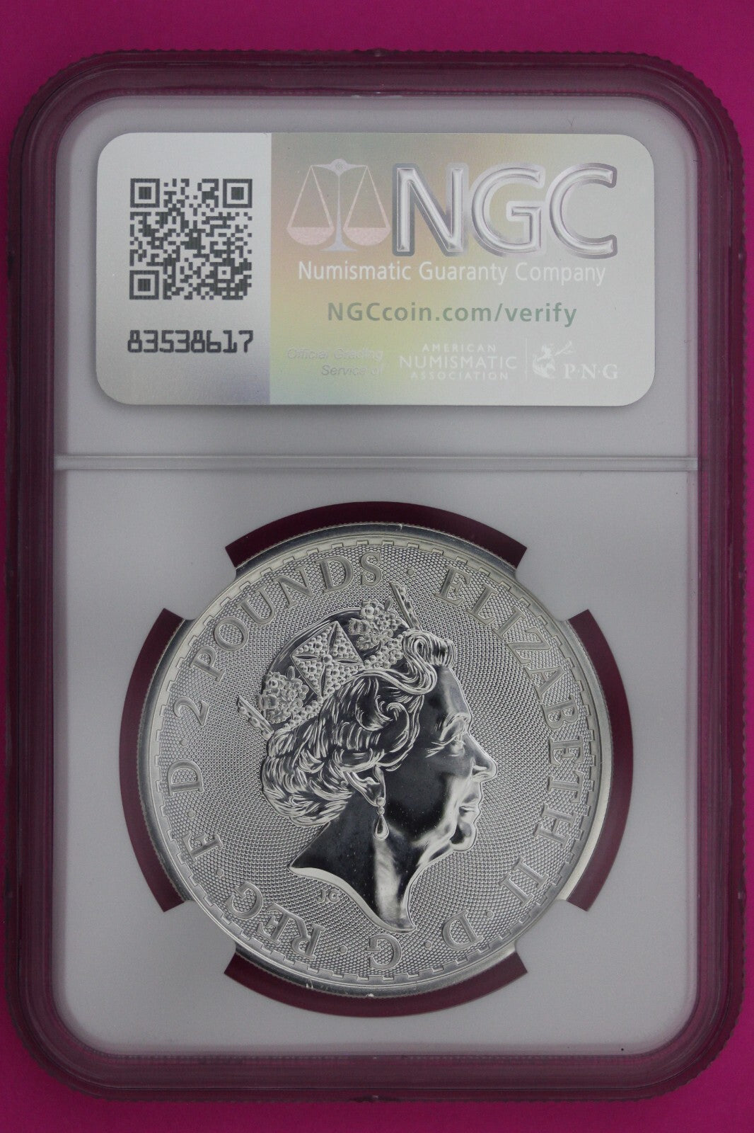 2017 MS 69 Great Britain £2 Britannia 20th Anniversary Privy NGC Graded Slab 902