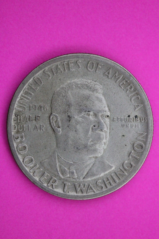 High Grade 1946 Booker T Washington Commemorative Silver Half Dollar 17
