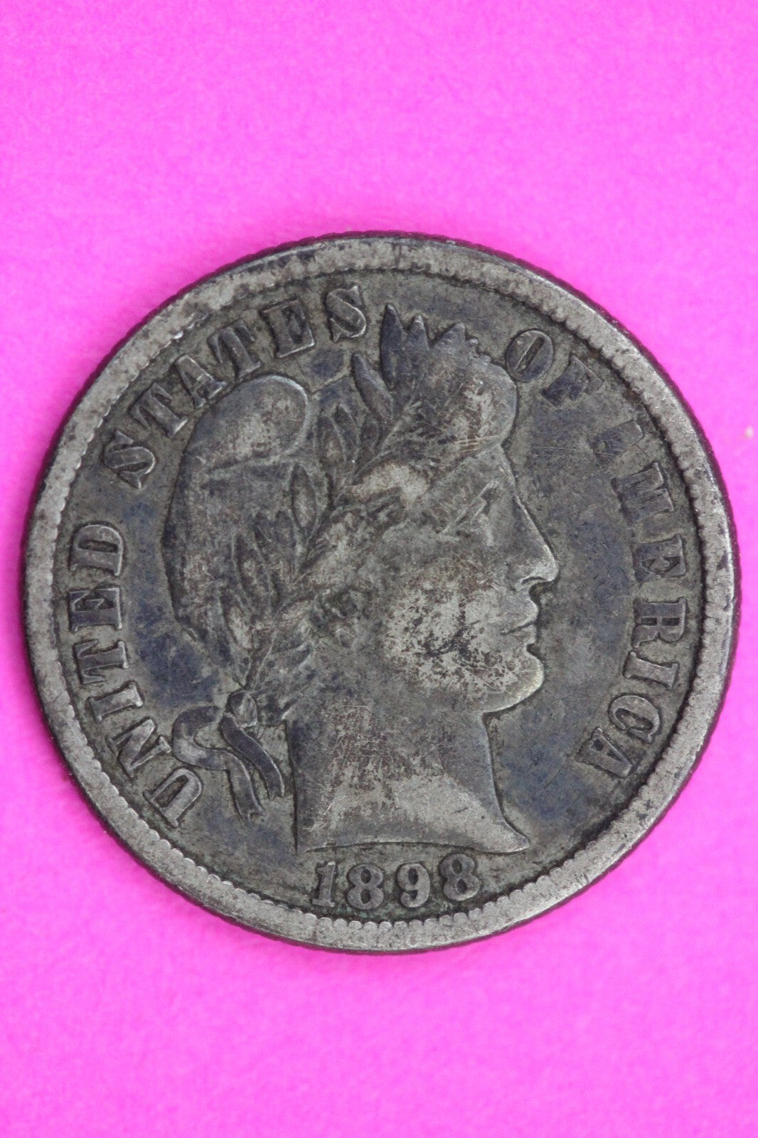 1898 O Barber Liberty Dime Scarce Semi Key Date Silver Coin Free Shipping 0072