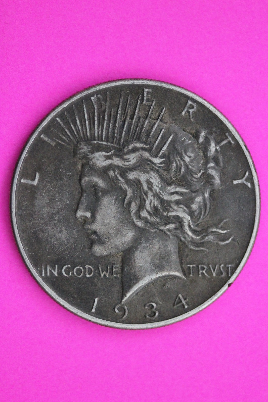 1934 P Peace Silver Dollar LIberty Coin Guaranteed Authentic U.S.A. Seller 1941