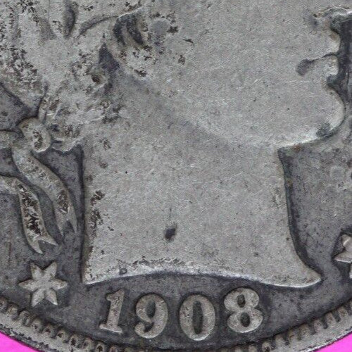 1908 O Barber Liberty Half Dollar Scarce Semi Key Date Coin New Orleans Mint 111