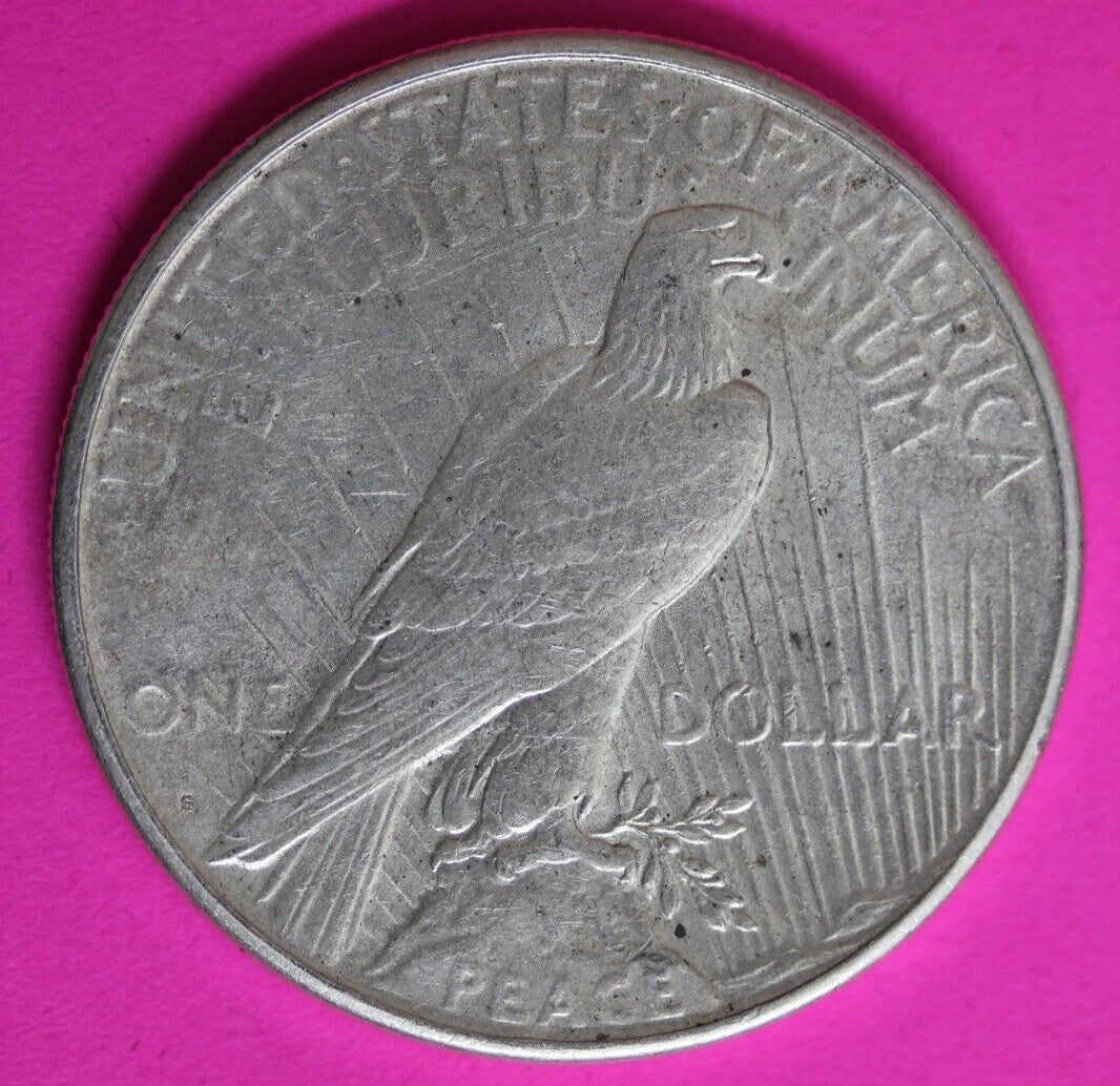 High Grade 1923 S Liberty Peace Silver Dollar San Francisco Mint Nice Luster 171