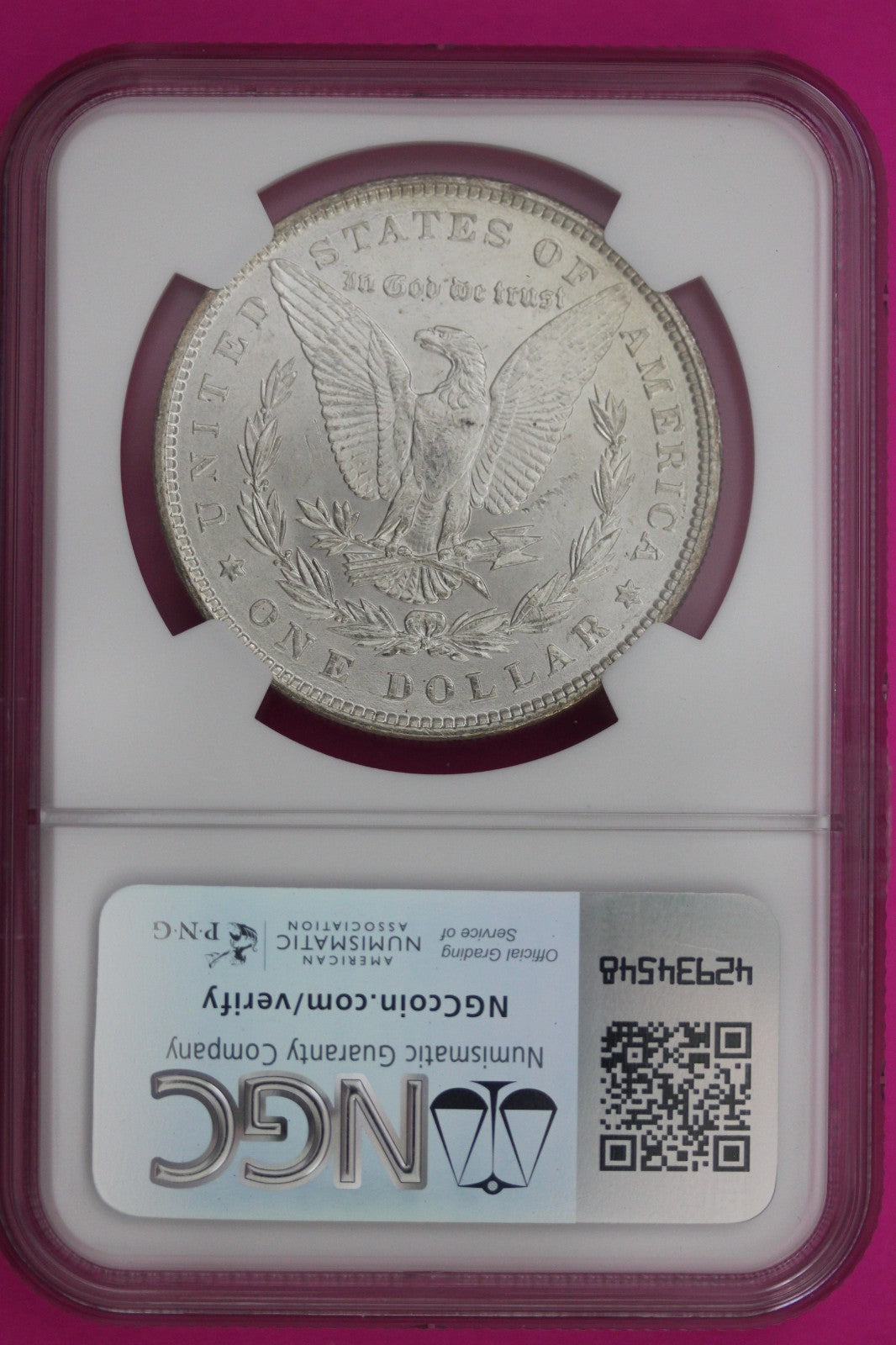 1887 P MS 63 Liberty Morgan Silver Dollar NGC Certified Graded Authentic 27