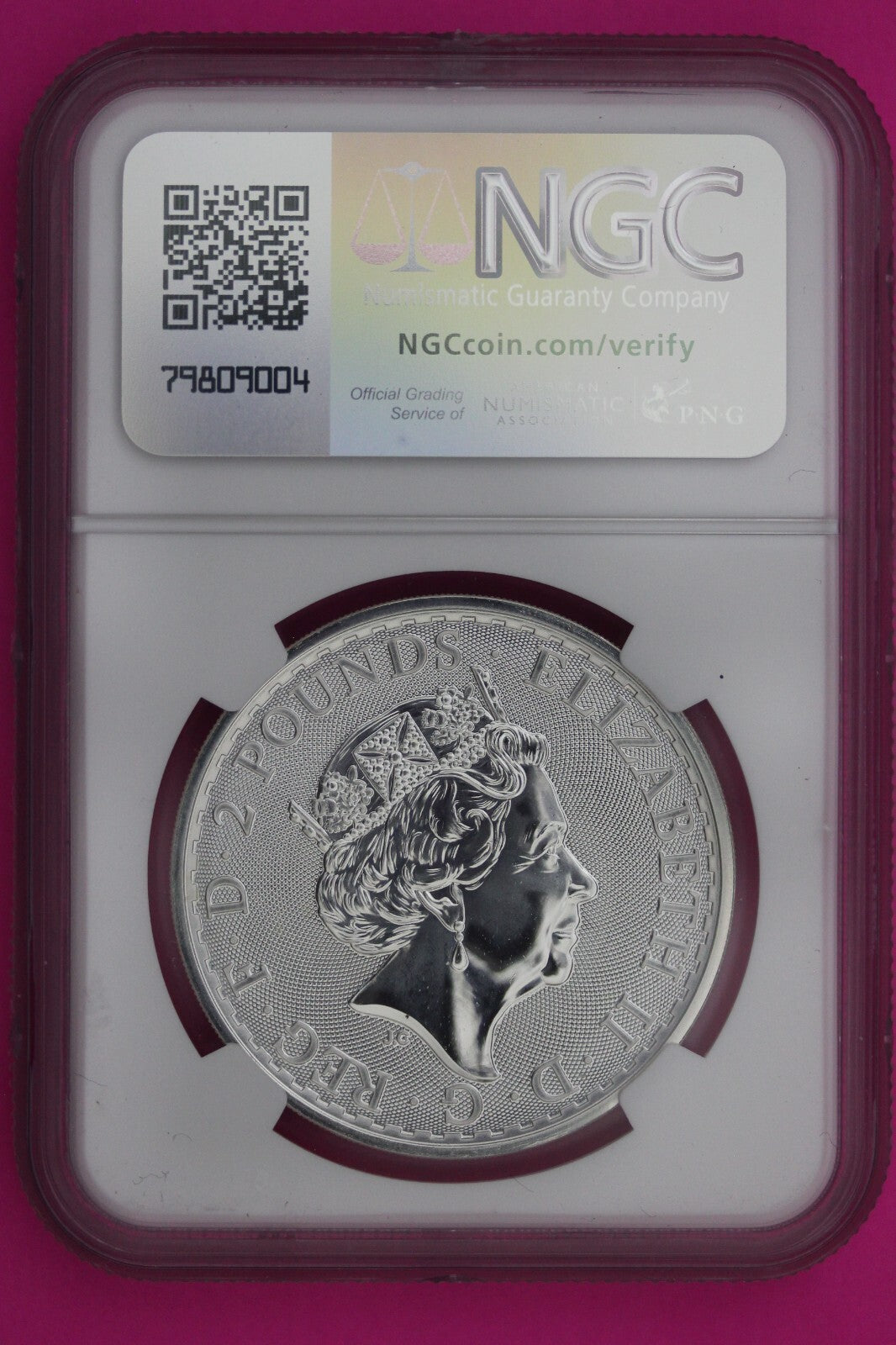 2017 MS 69 Great Britain £2 Britannia 20th Anniversary Privy NGC Graded Slab 877