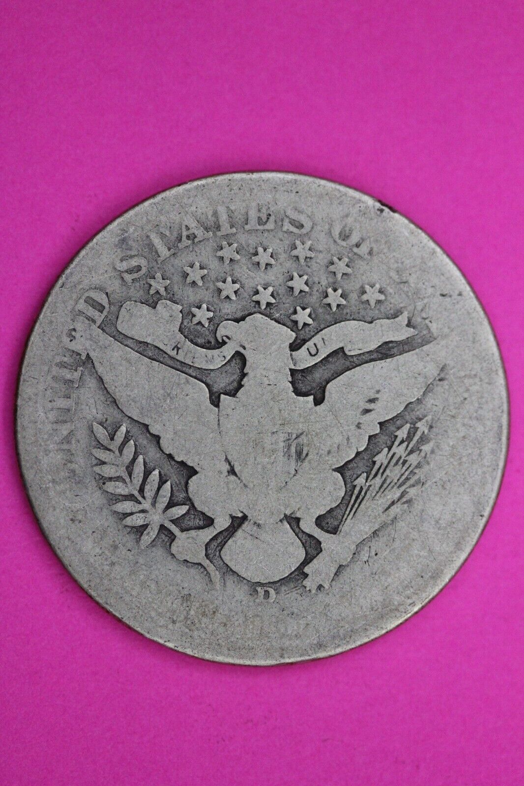 1907 D Barber Liberty Half Dollar Silver Coin You Get The Coin In Pics TOM 39