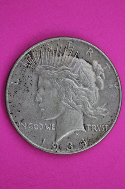 1934 P Peace Liberty Silver Dollar Guaranteed Authentic & Genuine Coin 1144