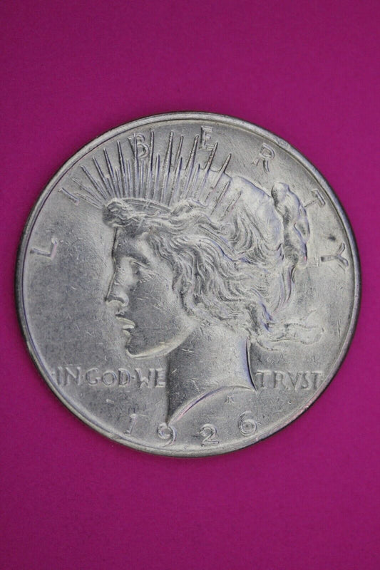 1926 S Liberty Peace Silver Dollar Scarce Semi Key Date San Francisco Coin 12