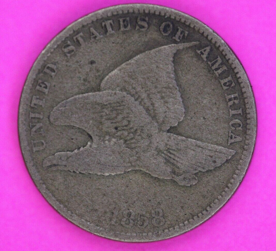 1858 Flying Eagle Cent Penny Exact Scarce Early Tpe Coin In The Pictures 111