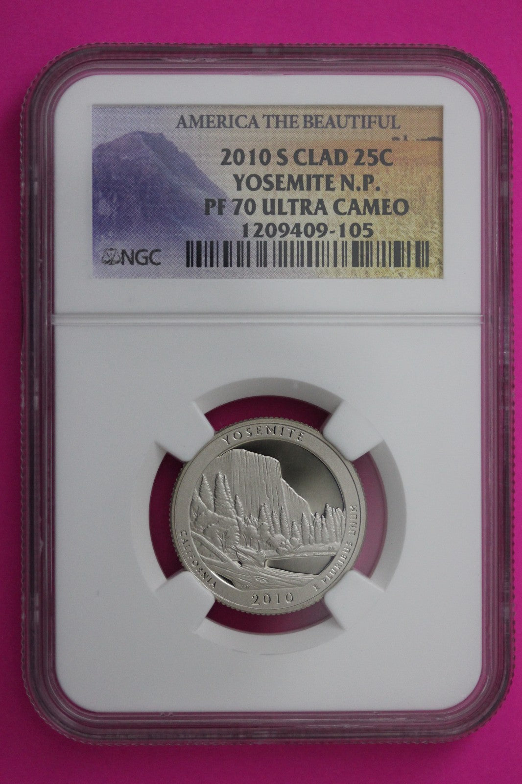 2010 S PF 70 Clad Quarter Yosemite Park ATB NGC Graded Certified Slab 476
