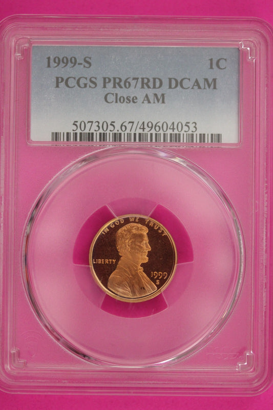 1999 S PR 67 Red Close AM Abraham Lincoln Memorial Cent DCAM PCGS Certified 1287