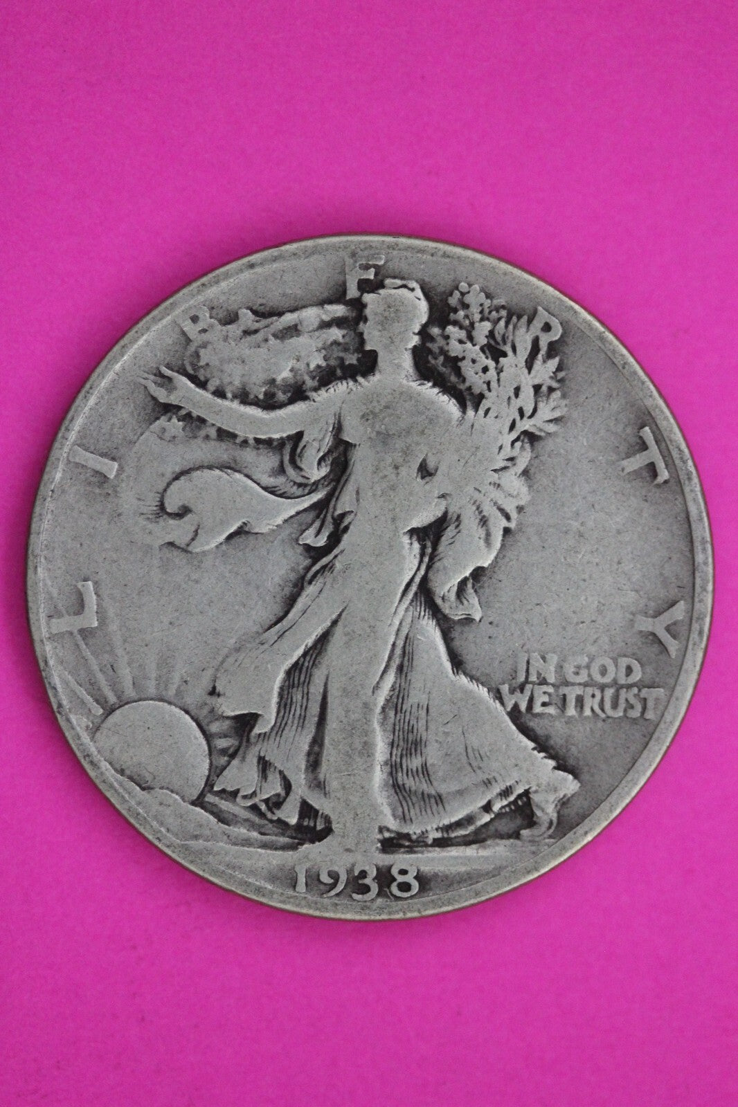 1938 D Walking Liberty Silver Half Dollar Guaranteed Authentic Genuine Coin 1167