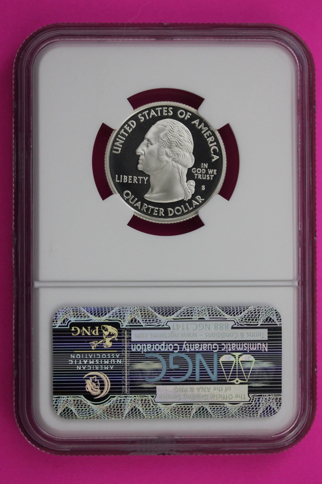 2008 S PF 70 Oklahoma Silver State Quarter NGC Certified Authentic Slab 454