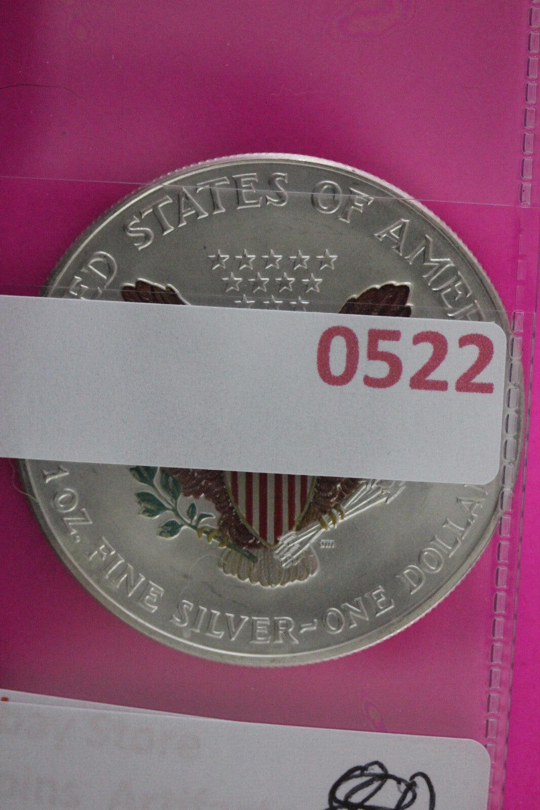 Colorized 2000 American Silver Eagle 1 Ounce .999 Fine Exact Coin Shown N0522