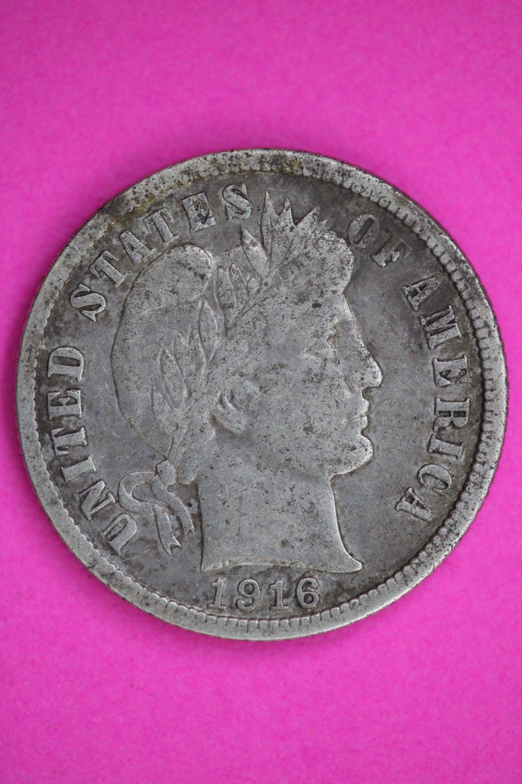 1916 S Barber Liberty Dime Guaranteed Authentic & Genuine Silver Coin 2985