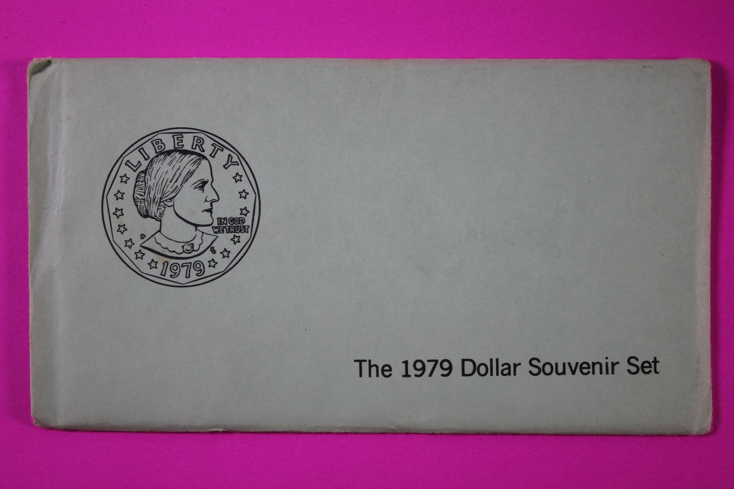 1979 Susan B Anthony Dollar Souvenir Set P D S 3 BU Dollar Coins Authentic 9041