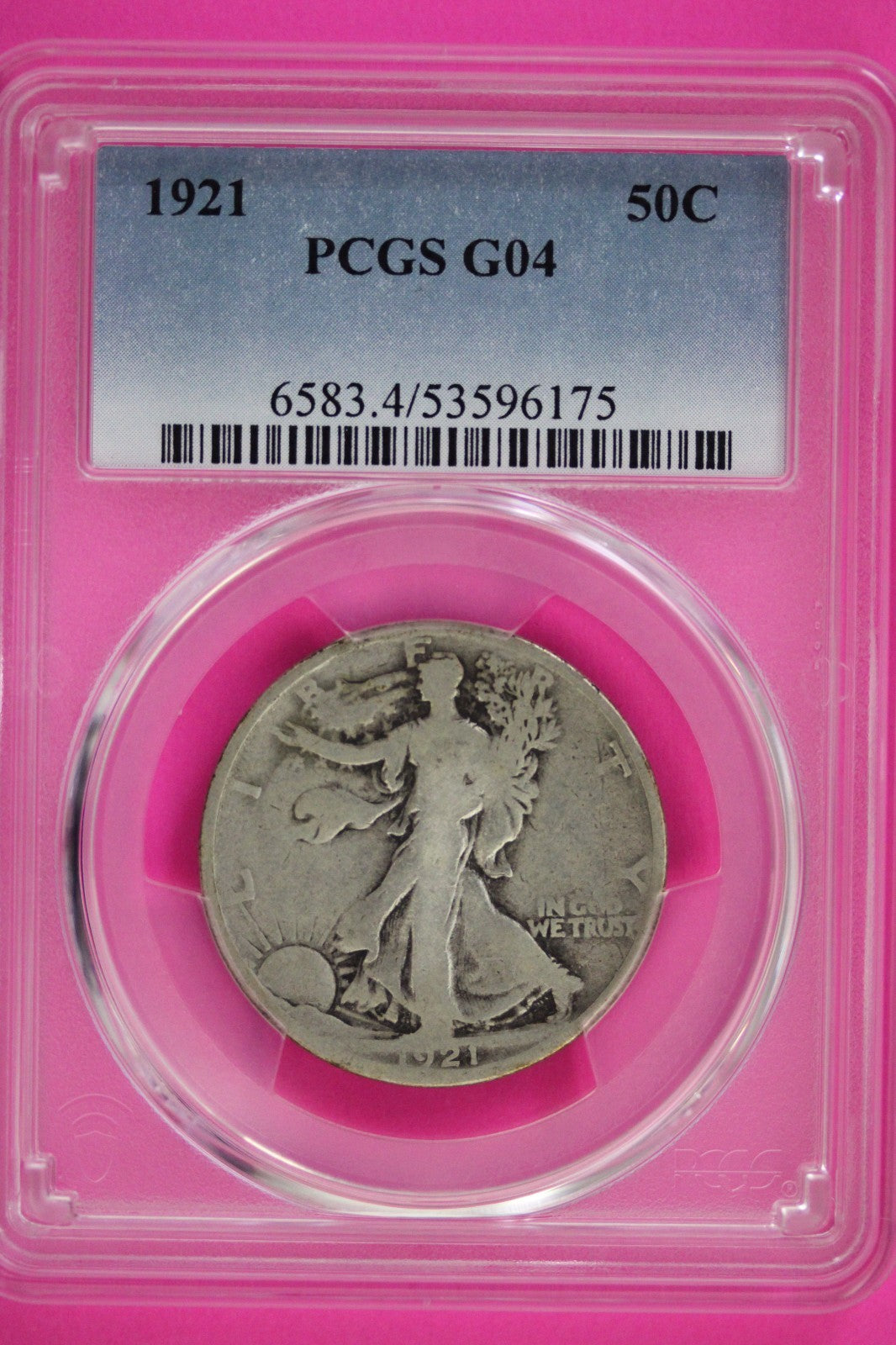 1921 P G 04 Walking Liberty Silver Half Dollar Walker PCGS Certified Slab 108