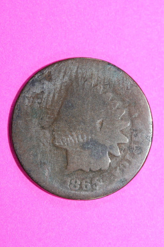1865 Indian Head Cent Penny Scarce Early Type Coin Exact Coin Pictured 196