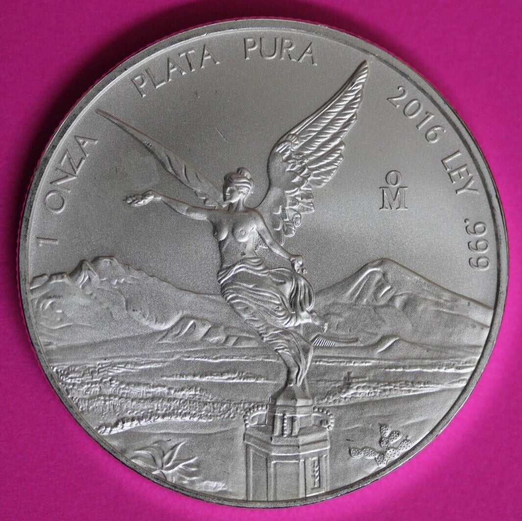 Gem BU 2016 Mexico Libertad Same Coin In Pics 1 Onza 1 OZ .999 Silver Coin 101