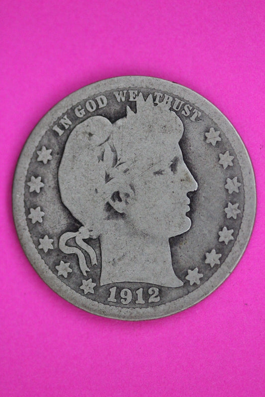 1912 S Barber Liberty Silver Quarter Guaranteed Authentic & Genuine Coin 1465