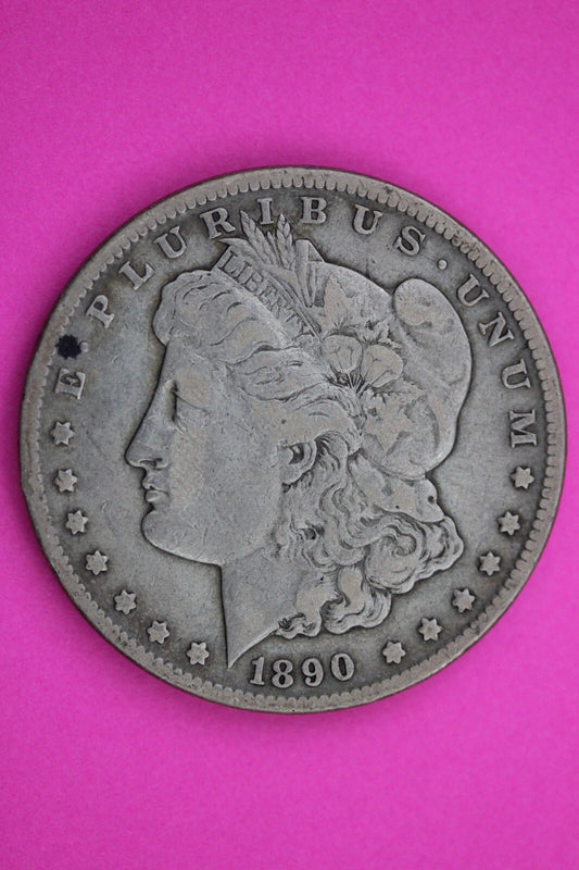 1890 CC Morgan Lady Liberty Carson City Mint  Rare Key Date Silver Dollar 0176N