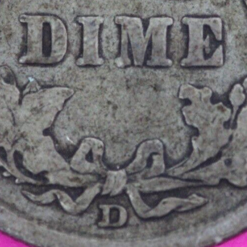 1912 D Barber Liberty Dime Scarce Semi Key Date Silver Coin Denver Mint 132