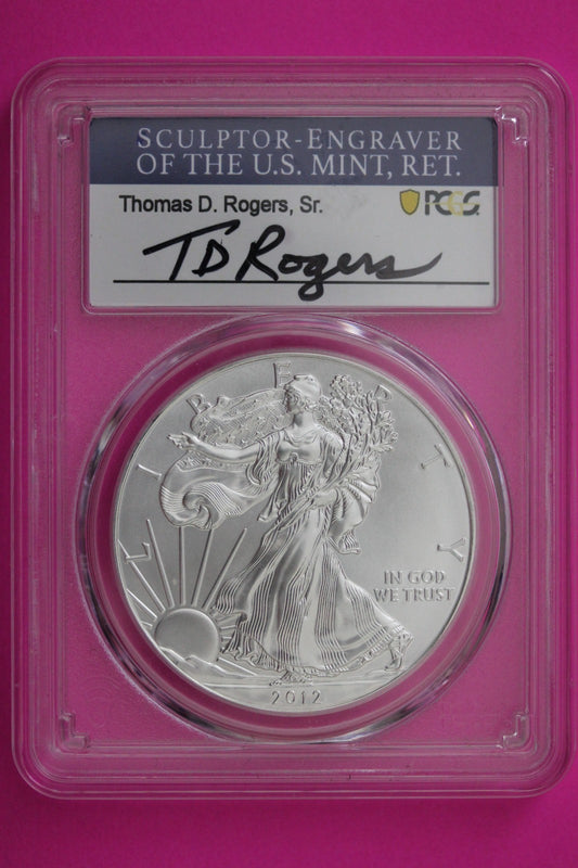 2012 MS 70 Silver American Eagle PCGS Certified Graded Authentic Roger Sig 363