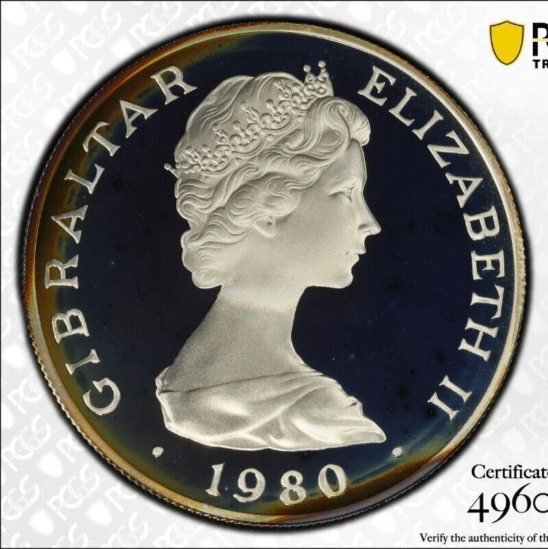 Sole Finest Known 1980 PR 69 DCAM Gibraltar Queen Elizabeth 80 Birthday PCGS 718