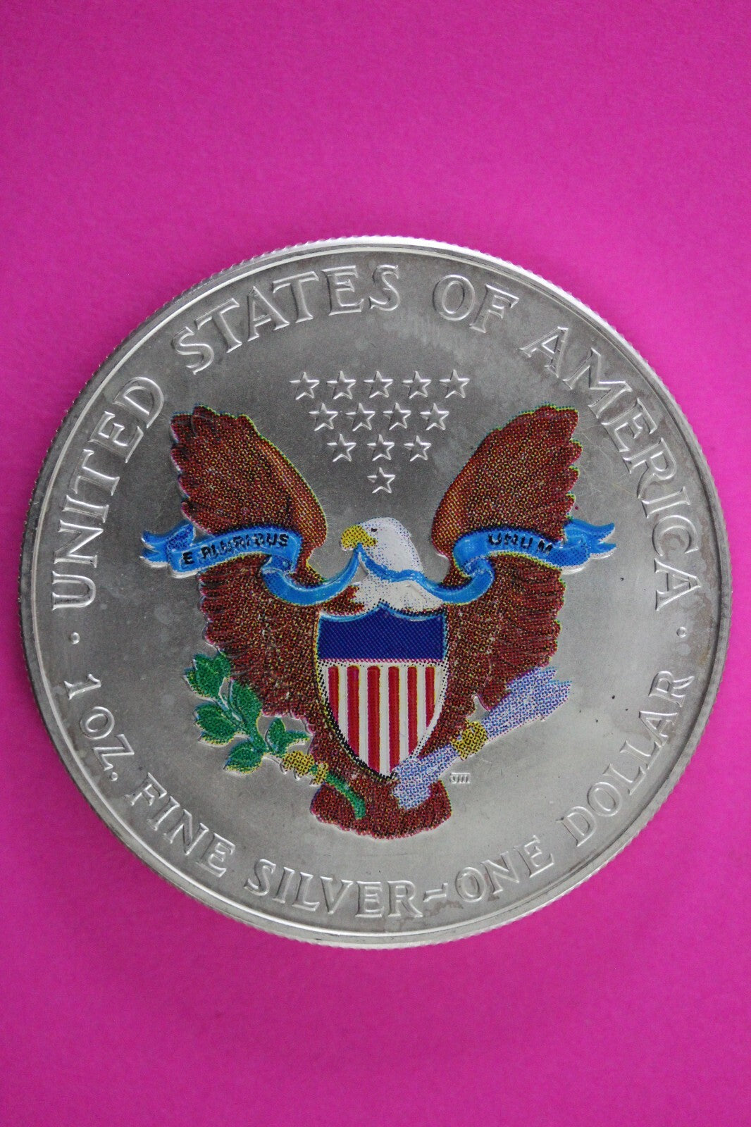 Colorized 2000 American Silver Eagle 1 Ounce .999 Fine Exact Coin Shown N0511