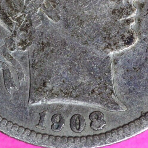 High Grade 1908 S Barber Liberty Dime Scarce Semi Key Date Silver Coin 52