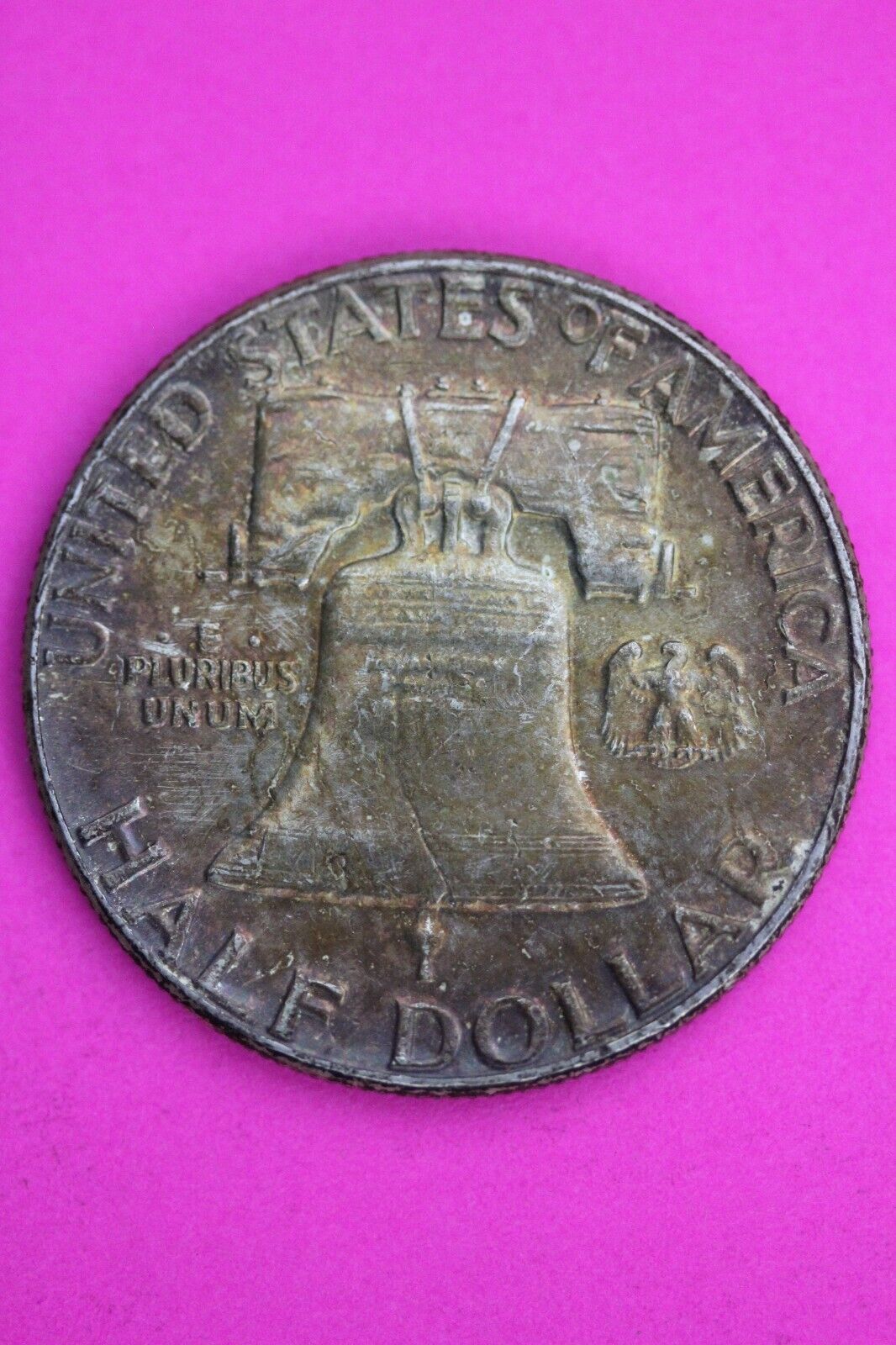 High Grade Toned 1963 P Ben Franklin Silver Half Dollar Exact Coin Shown 05