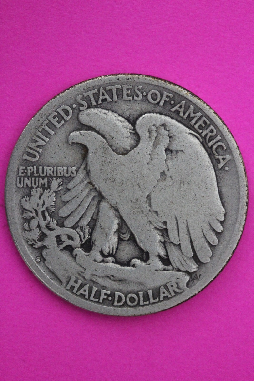 1917 S Reverse Mint Mark Walking Liberty Walker Half Dollar Coin Authentic 0437N