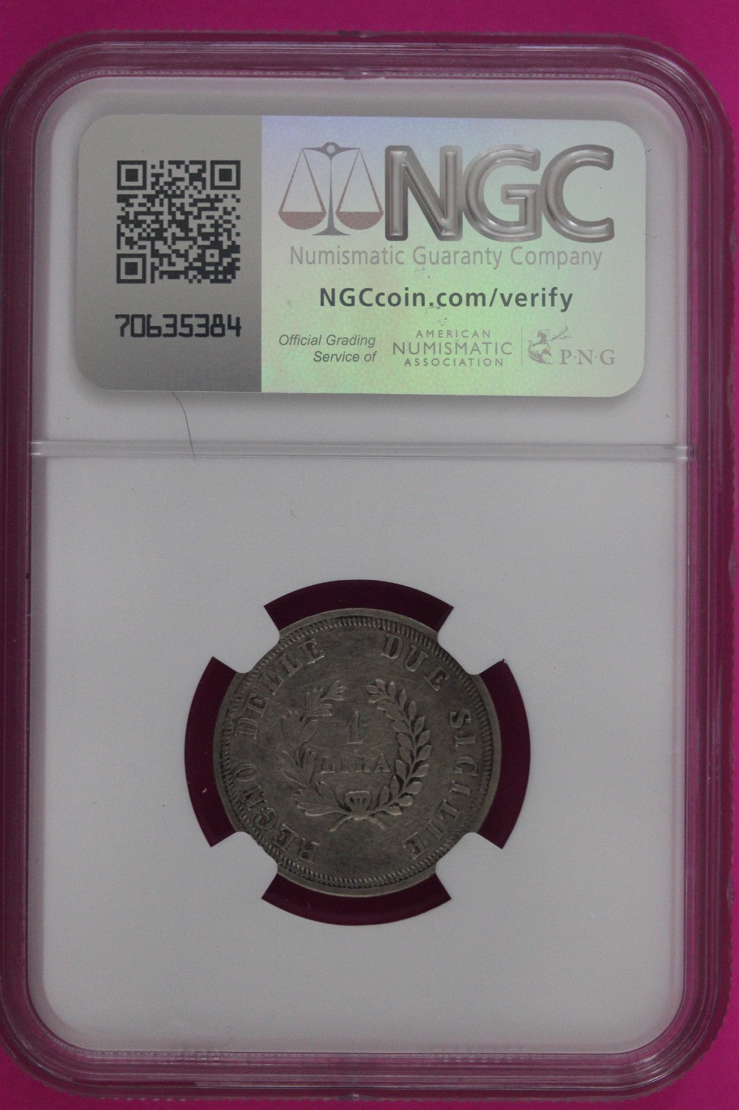 1813 XF Details Italy Lira Naples & Sicily Harshly Cleaned Silver Coin NGC 109
