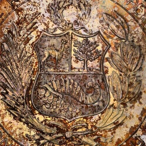 Toned 1971 L MS 66 Peru 150th Anniversary Independence 50 Sol PCGS Trueview 1526