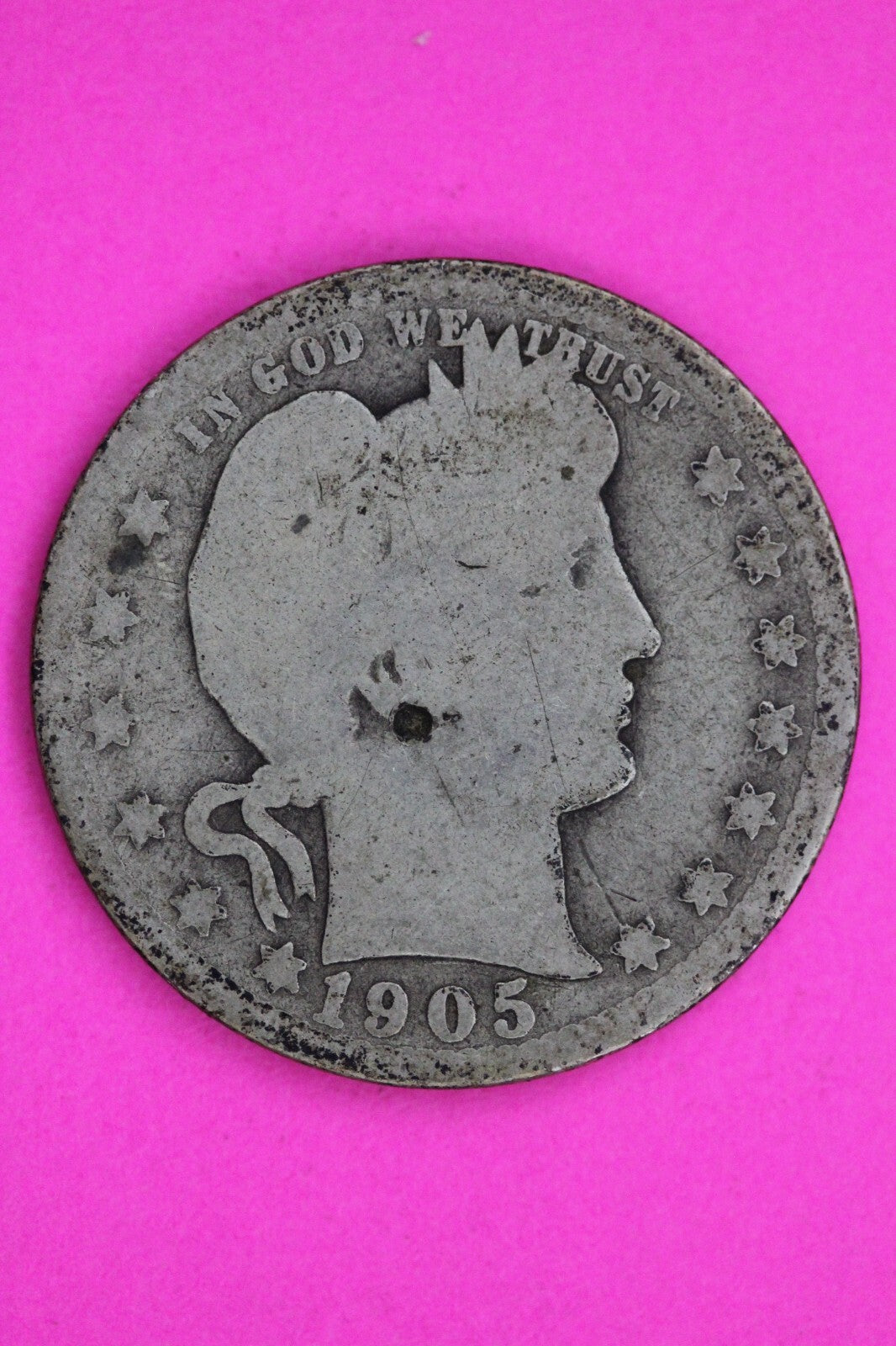 1905 O Barber Liberty Silver Quarter Guaranteed Authentic & Genuine Coin 1383