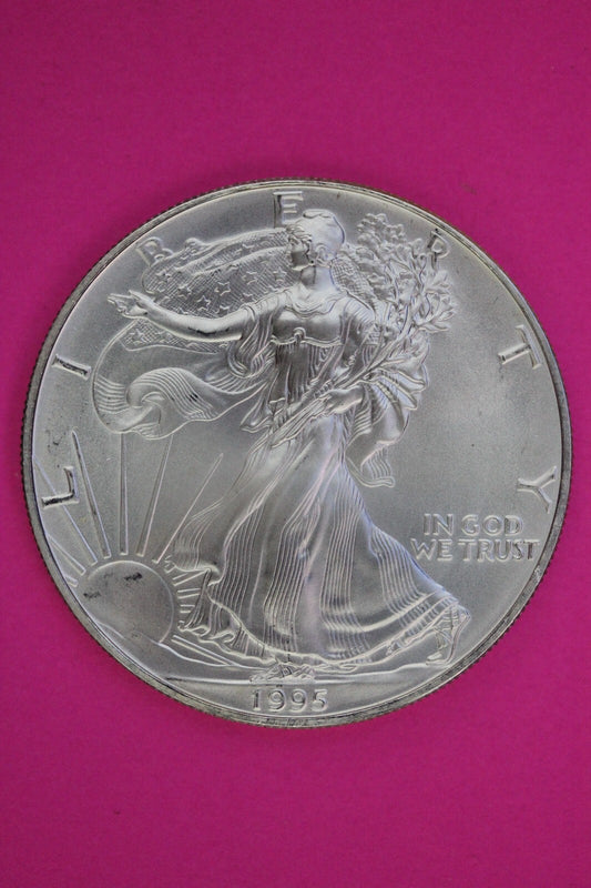 Key Date 1995 BU American Silver Eagle Key Date 1 Ounce 999 Exact Coin Shown 74