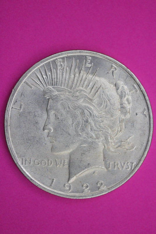 High Grade 1922 D Liberty Peace Silver Dollar Denver Mint Very Nice Luster 76