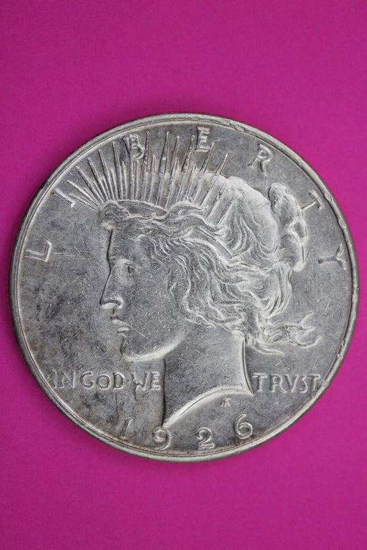 High Grade 1926 S Liberty Peace Silver Dollar San Francisco Mint Nice Luster 41