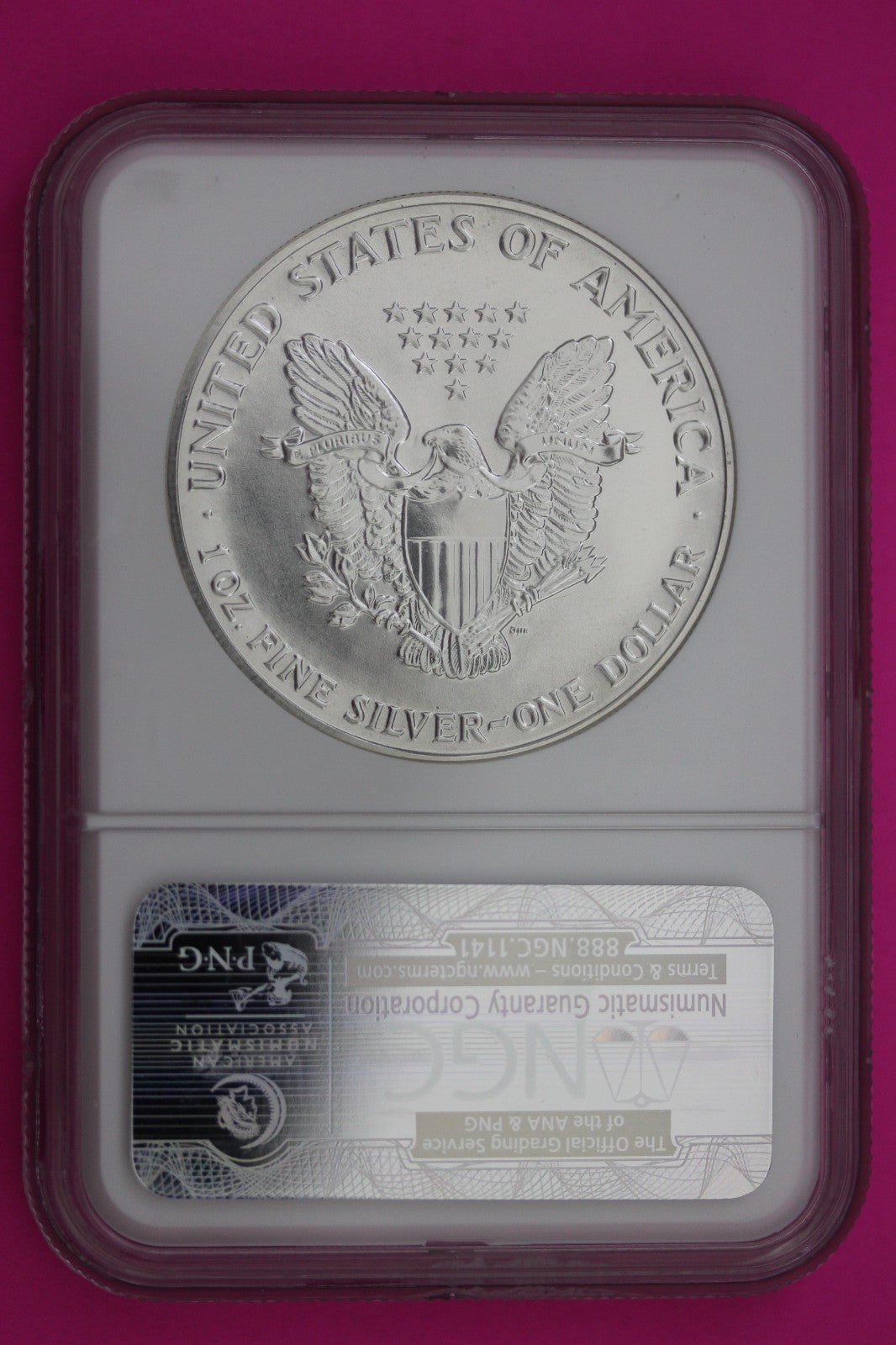1992 MS 69 Silver Eagle 1 OZ .999 Silver NGC Certified Graded Authentic 209