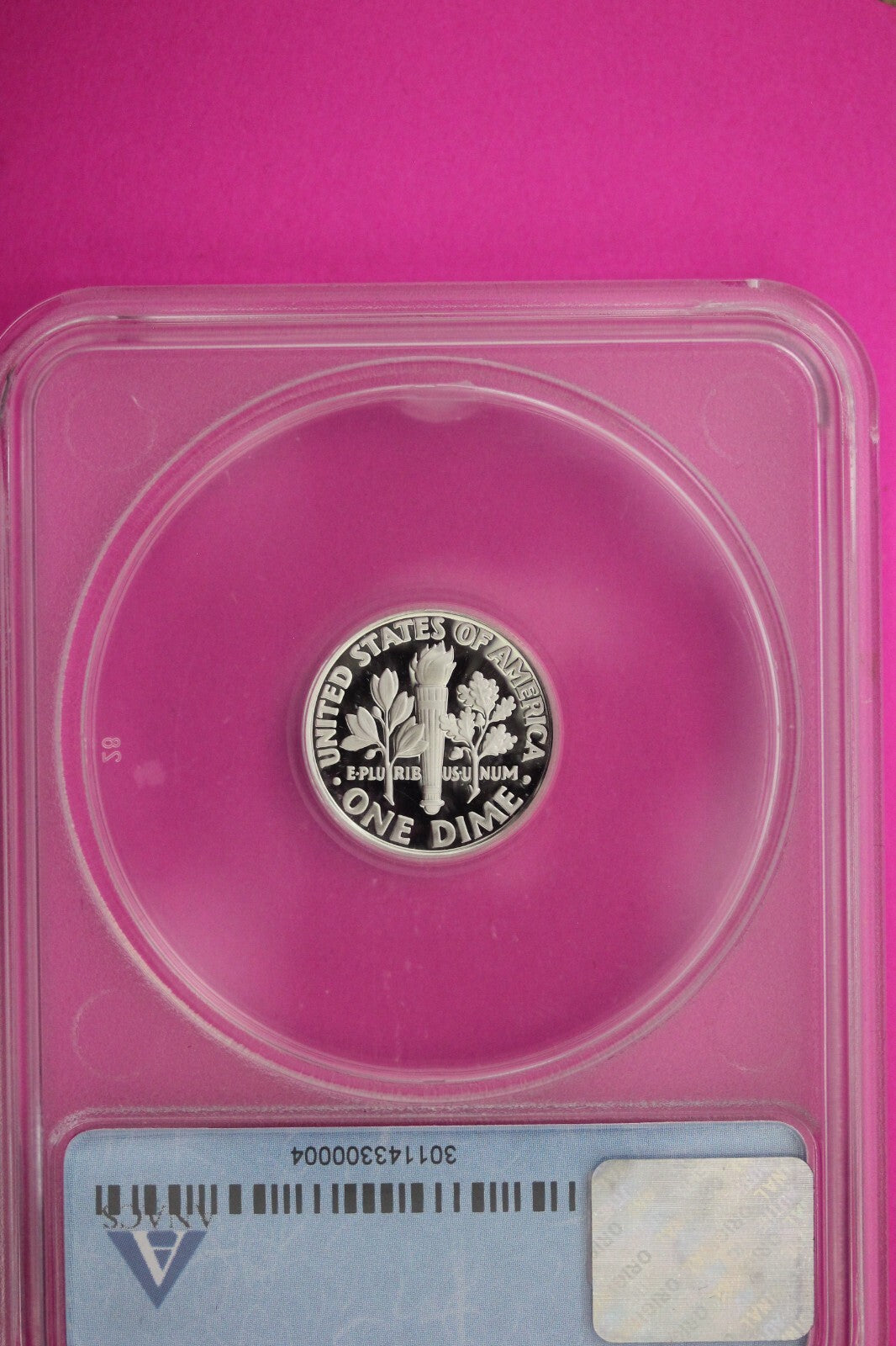 2007 S PR 70 Roosevelt Silver Dime Deep Cameo ANACS Certified Graded Slab 401