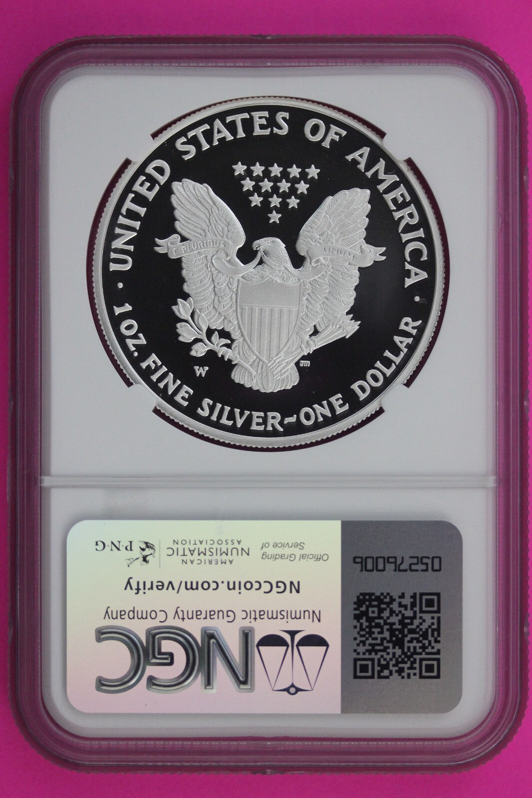 2007 W PF 70 Silver American Eagle Ultra Cameo Authentic Proof Coin NGC 1107