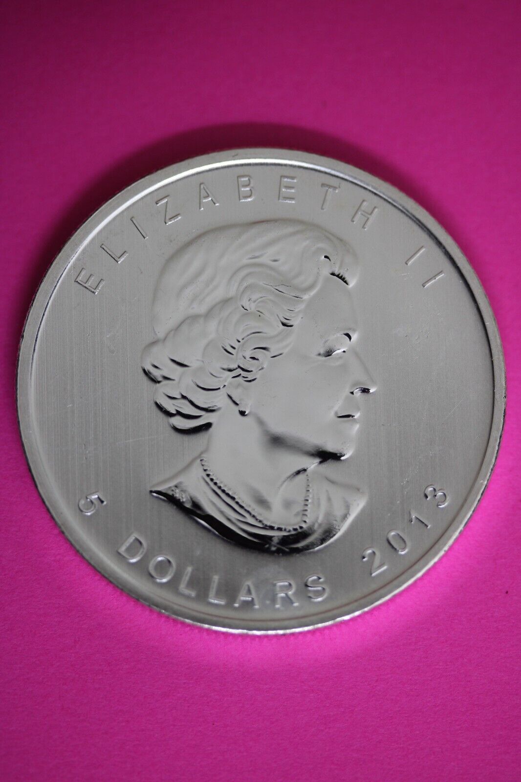 Gem BU 2013 Canada $5 Dollars 1 Ounce Silver Maple Leaf Same Coin In Pics CAF16