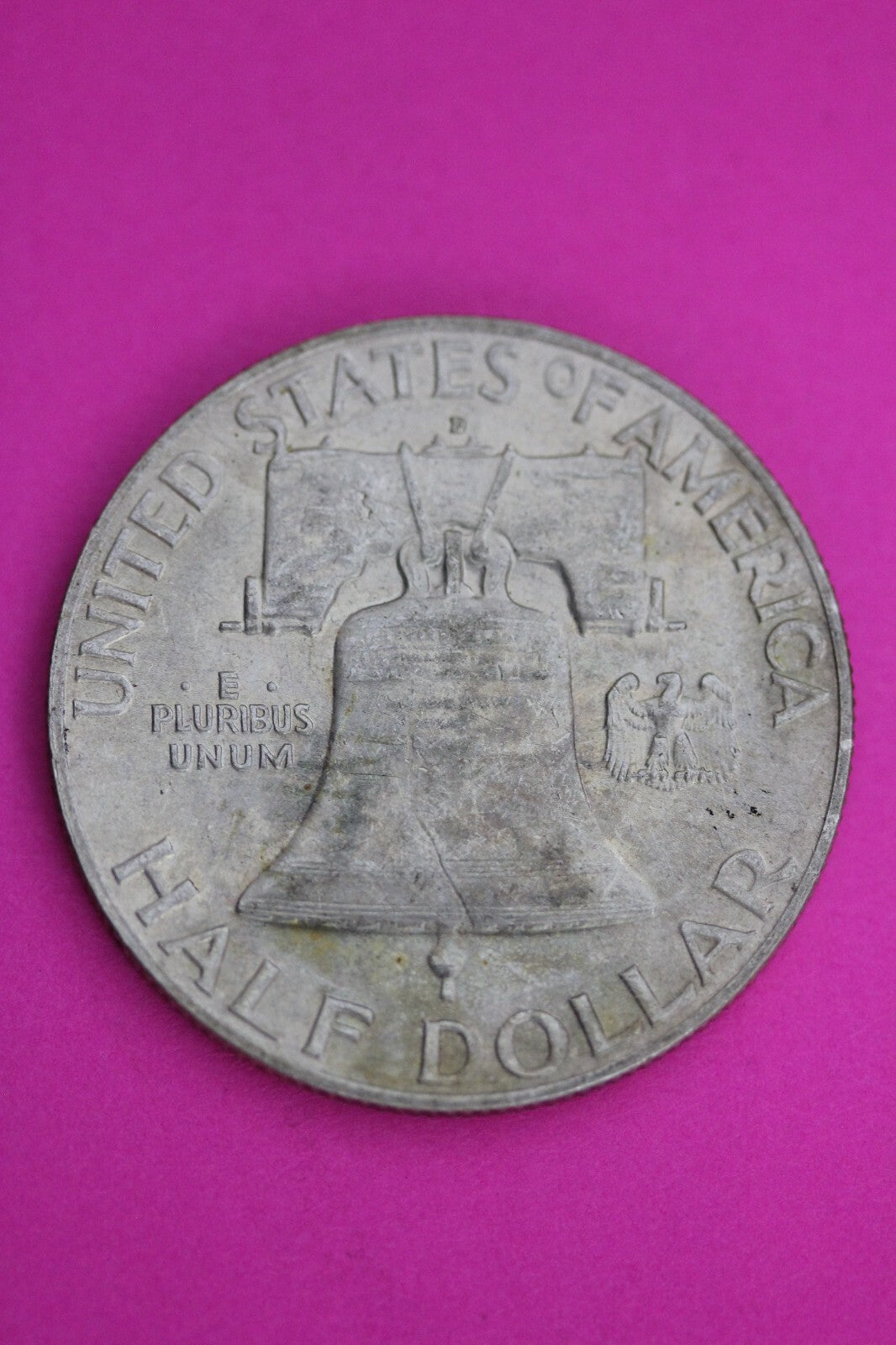 High Grade Toned 1949 D Ben Franklin Silver Half Dollar Exact Coin Shown 20