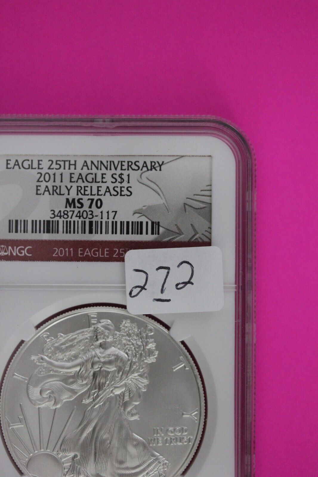 2011 MS 70 Silver American Eagle 25th Anniversary NGC Graded First Releases 272