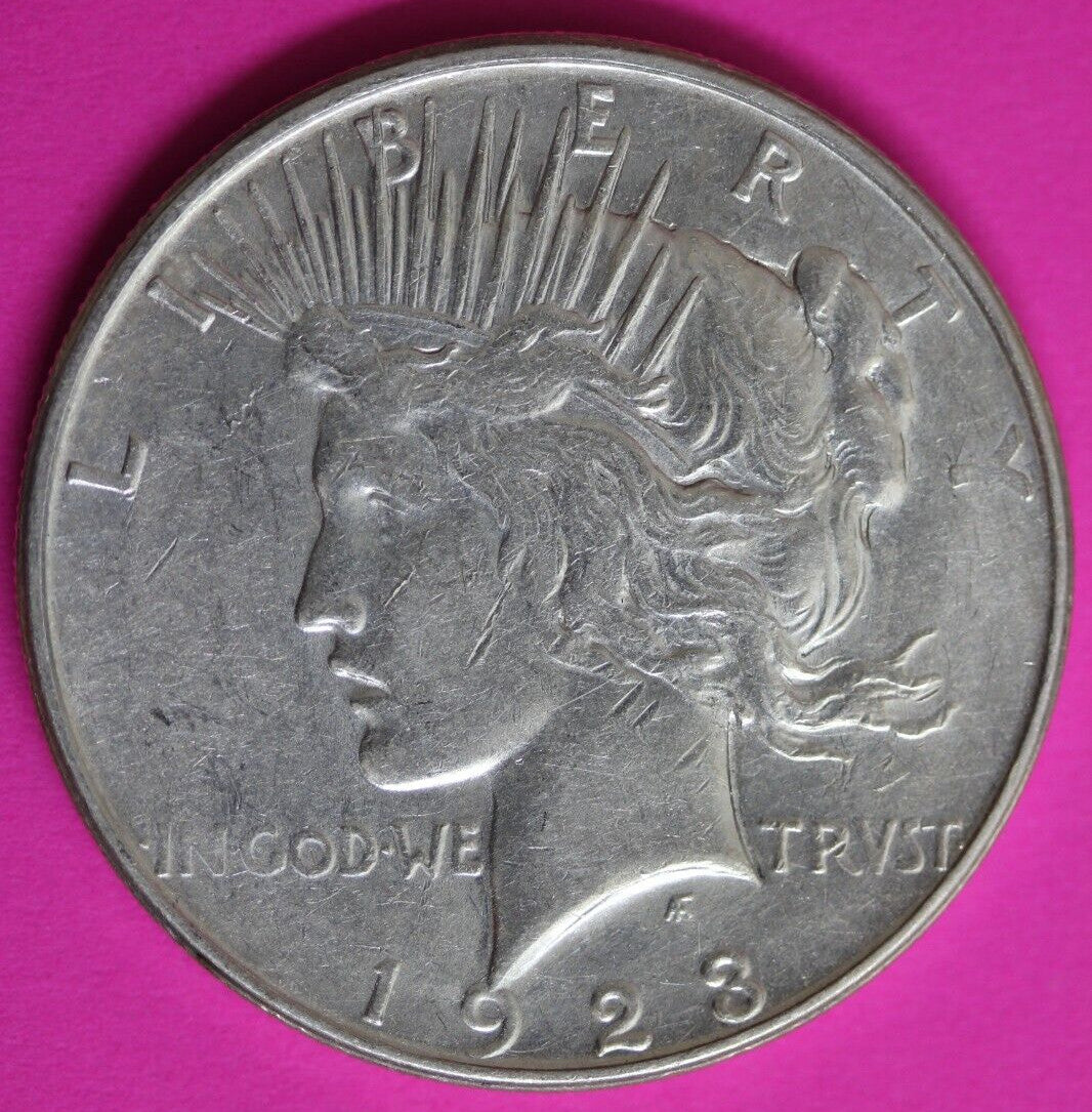 1923 D Liberty Peace Silver Dollar Exact Coin Shown Nice Luster Better Grade 138